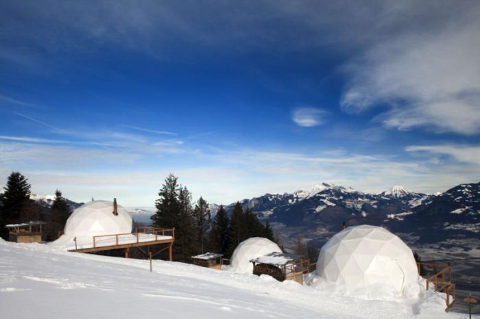 Eco-staţiune Whitepod eco resort în Alpii Elveţieni