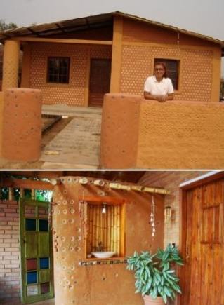 Eco-aşezare în Bolivia, construită din sticle goale. Proiectul grozav lui Ingrid Vaca Diez