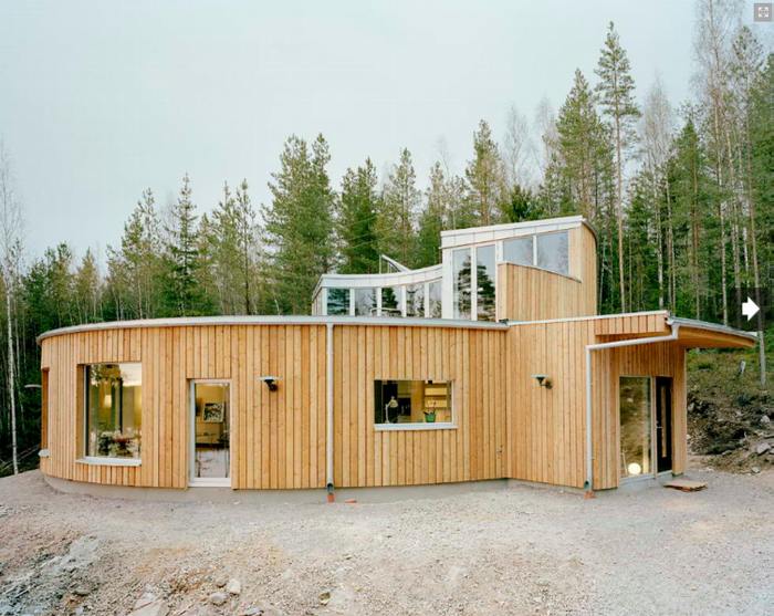 O casă rotundă în Suedia