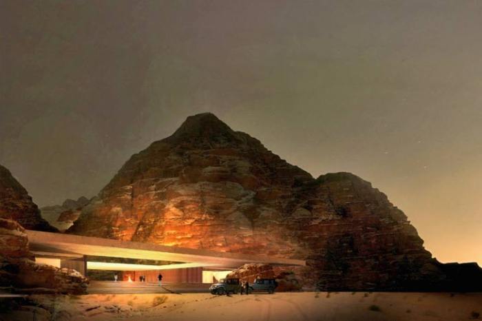 Новый эко-отель в Иордании встроен прямо в скалы
