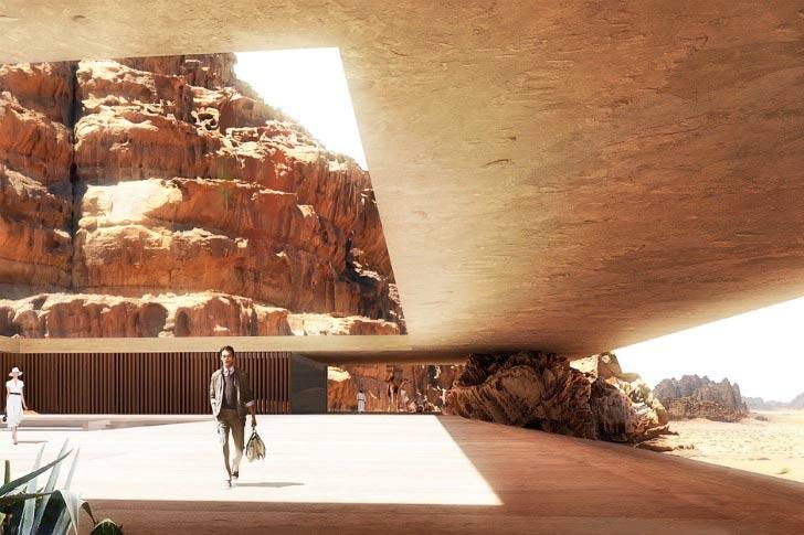 Noul eco-hotel din Iordania este construit chiar în roci