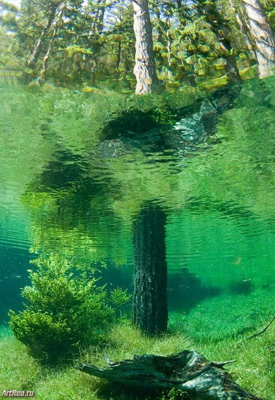 Зеленое озеро в Австрийских Альпах