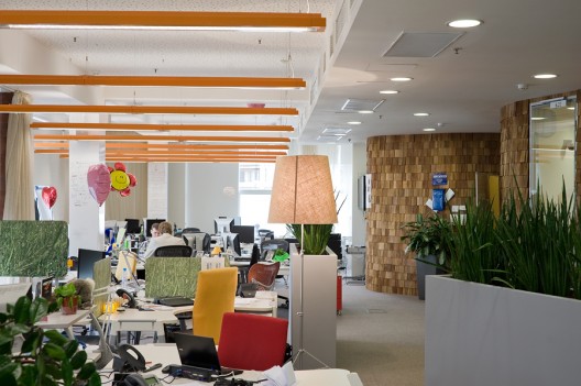 5-ка зеленых дизайн проектов для офисов