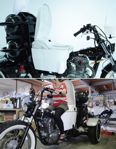 В Японии создан мотоцикл-туалет, работающий на фекалиях