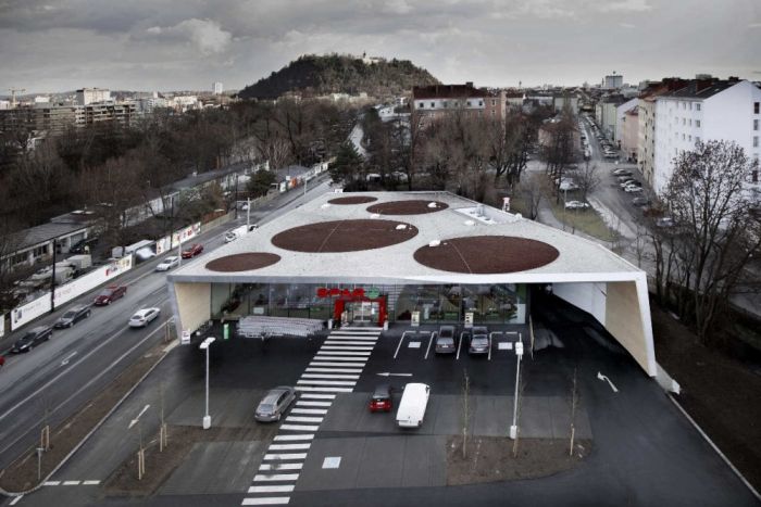 «Зелёный» супермаркет от LOVE architecture. Грац, Австрия