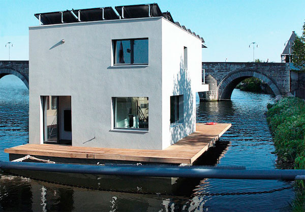 Плавающий дом с нулевым потреблением электроэнергии