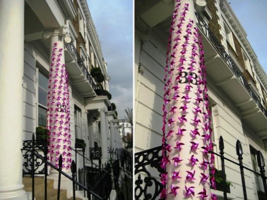 Лондонский ветряк вяжет тёплые шарфы