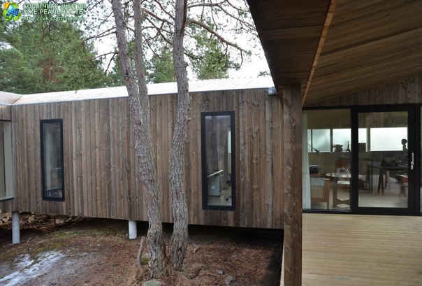 Необычный деревянный дом построен в норвежских лесах