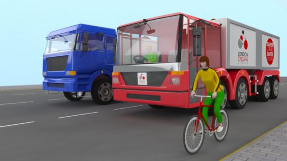 Дружественный к велосипедистам городской грузовик