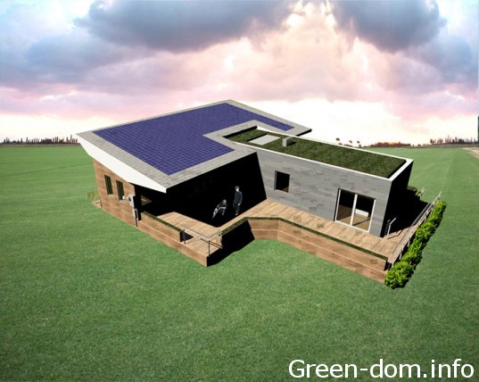 Дом с зеленой крышей Ecohabit изучает привычки своих обитателей