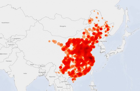 загрязнения в Китае