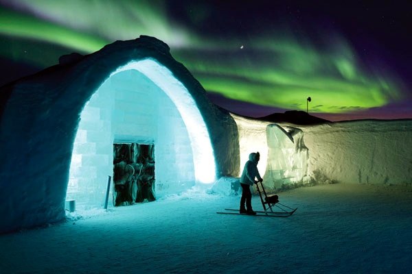 Ледяная эко-гостиница в Швеции