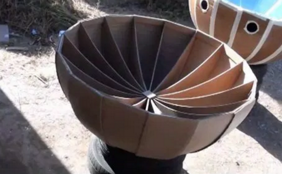 Параболическая солнечная печка из картона