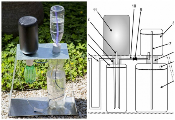 Система капельного полива из пластиковых бутылок, которая работает от солнца