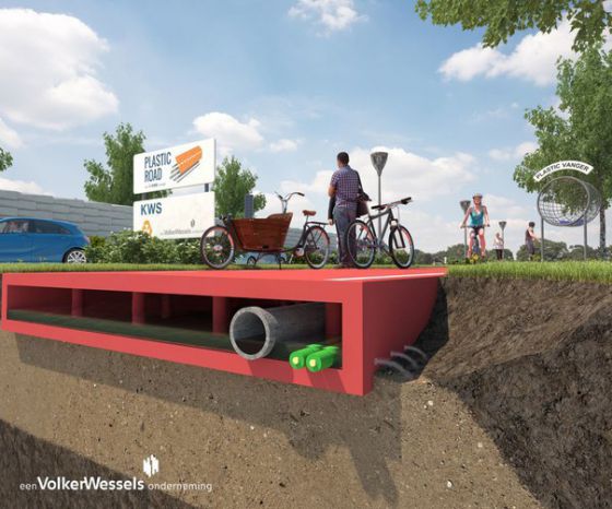 В Нидерландах будут строить дороги из пластикового мусора