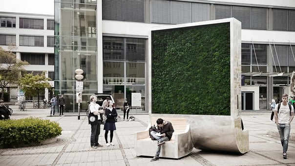 Compania germană „Green City Solutions” a elaborat un nou tip de înverzire cu ajutorul mușchilor vii.