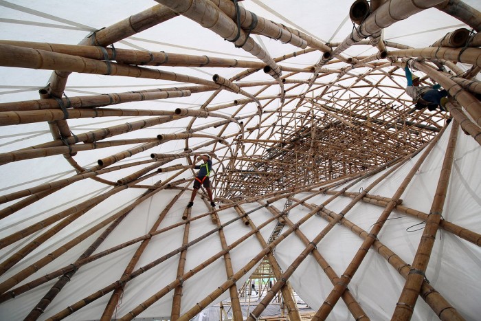 Потрясает воображение! Бамбуковый павилион (Фото)
