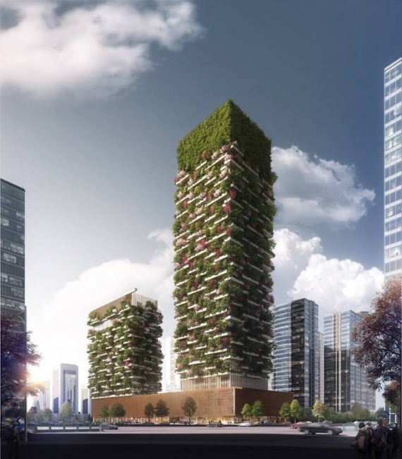 Города расцветают садами с технологией "Вертикальный лес"