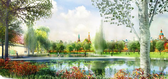 В центе Москвы парк - чудо ландшафтного дизайна (+Фото) 