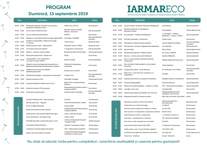IarmarEco 2019, 14-15 сентября. Программа по дням